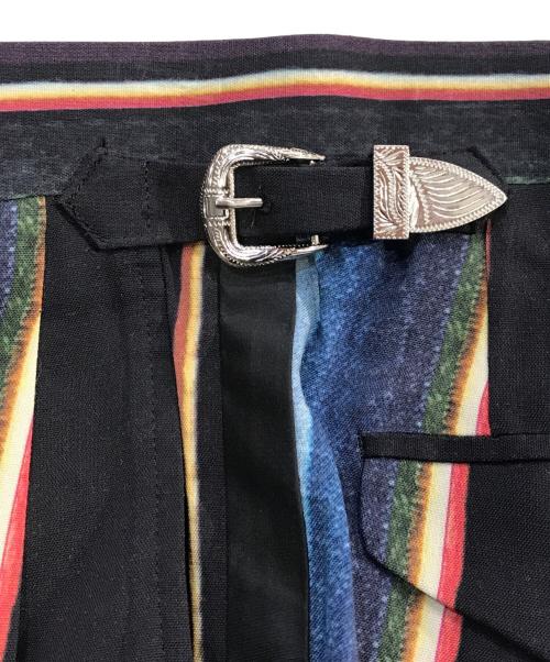 TOGA VIRILIS（トーガ ビリリース）TOGA VIRILIS (トーガ ビリリース) ストライプウールパンツ ブラック サイズ:44の古着・服飾アイテム