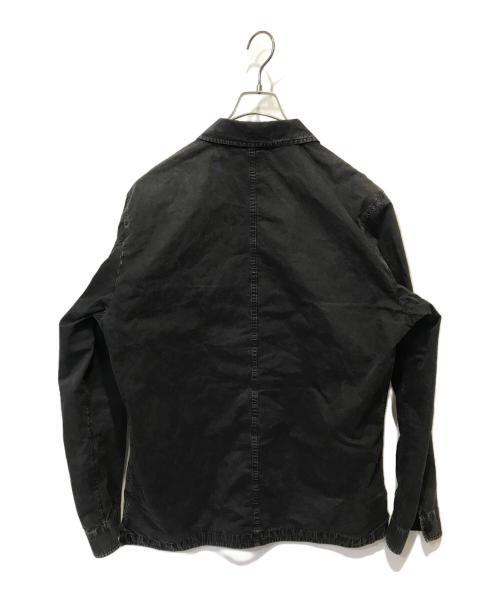STONE ISLAND（ストーンアイランド）STONE ISLAND (ストーンアイランド) OLD EFFECT CANVAS OVERSHIRT ブラック サイズ:XLの古着・服飾アイテム