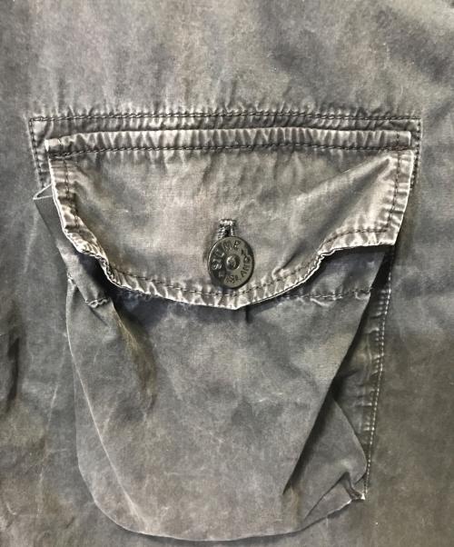 STONE ISLAND（ストーンアイランド）STONE ISLAND (ストーンアイランド) OLD EFFECT CANVAS OVERSHIRT ブラック サイズ:XLの古着・服飾アイテム
