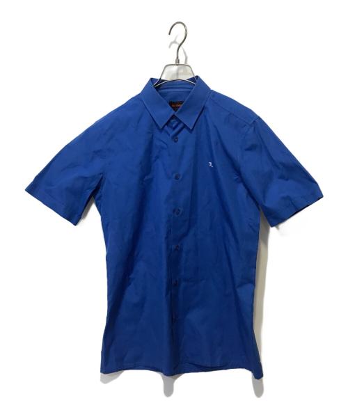 RAF SIMONS（ラフシモンズ）RAF SIMONS (ラフシモンズ) R刺繍S/Sシャツ ブルー サイズ:44の古着・服飾アイテム