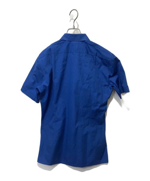 RAF SIMONS（ラフシモンズ）RAF SIMONS (ラフシモンズ) R刺繍S/Sシャツ ブルー サイズ:44の古着・服飾アイテム