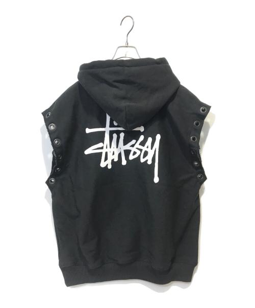 stussy（ステューシー）stussy (ステューシー) eYe COMME des GARCONS JUNYAWATANABE MAN (アイ コム デ ギャルソン ジュンヤ ワタナベ マン) Sweat Parker Custmized ブラック サイズ:Ｌの古着・服飾アイテム