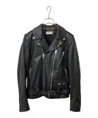 Saint Laurent Parisサンローランパリ）の古着「L17モーターサイクルジャケット」｜ブラック