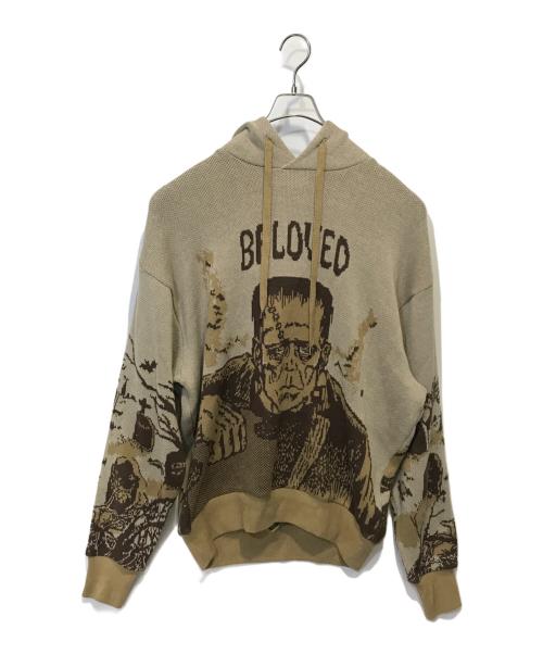 KAPITAL（キャピタル）KAPITAL (キャピタル) 8Gジャガードニットヴィンテージニットパーカー ベージュ サイズ:3の古着・服飾アイテム