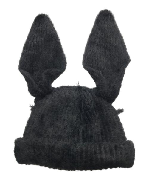 CHARLES JEFFREY LOVERBOY（チャールズ ジェフリー ラバーボーイ）CHARLES JEFFREY LOVERBOY (チャールズ ジェフリー ラバーボーイ) ラヴィットニット帽 ブラックの古着・服飾アイテム