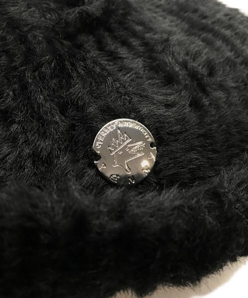 CHARLES JEFFREY LOVERBOY（チャールズ ジェフリー ラバーボーイ）CHARLES JEFFREY LOVERBOY (チャールズ ジェフリー ラバーボーイ) ラヴィットニット帽 ブラックの古着・服飾アイテム