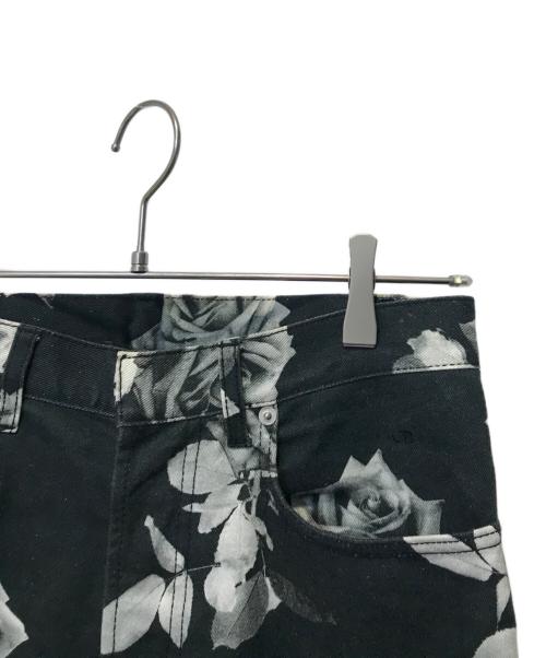 DIOR HOMME（ディオール オム）DIOR HOMME (ディオール オム) ローズストレッチパンツ ホワイト×ブラック サイズ:28の古着・服飾アイテム