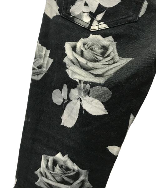 DIOR HOMME（ディオール オム）DIOR HOMME (ディオール オム) ローズストレッチパンツ ホワイト×ブラック サイズ:28の古着・服飾アイテム