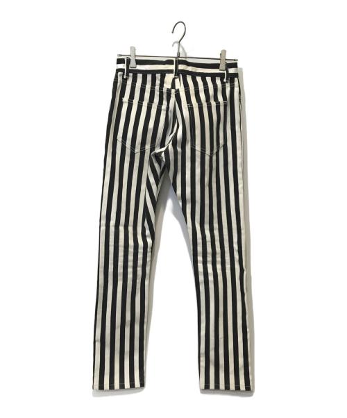 Saint Laurent Paris（サンローランパリ）Saint Laurent Paris (サンローランパリ) ストライプデニムパンツ ホワイト×ブラック サイズ:29の古着・服飾アイテム