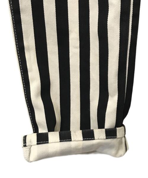 Saint Laurent Paris（サンローランパリ）Saint Laurent Paris (サンローランパリ) ストライプデニムパンツ ホワイト×ブラック サイズ:29の古着・服飾アイテム