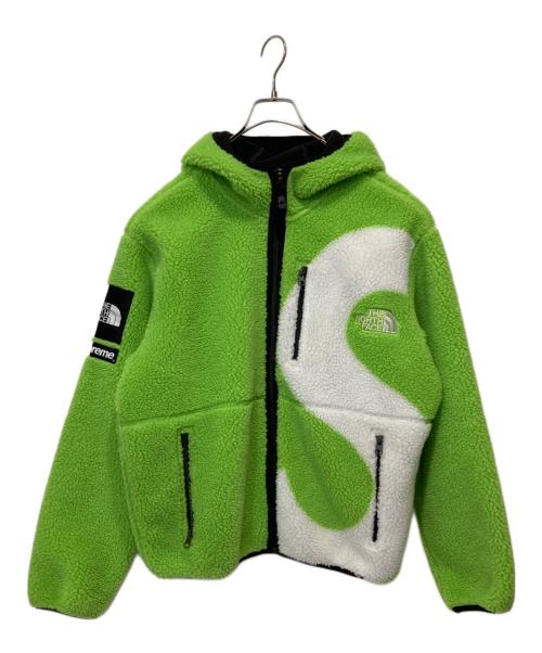 SUPREME（シュプリーム）Supreme (シュプリーム) THE NORTH FACE (ザ ノース フェイス) Logo Hoodie Fleece Jacket グリーン サイズ:Sの古着・服飾アイテム