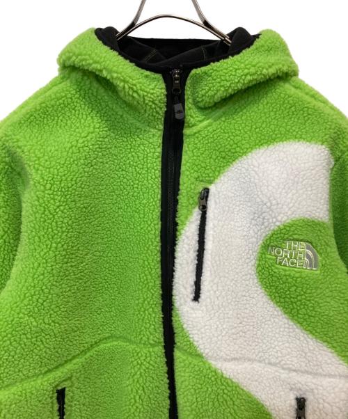SUPREME（シュプリーム）Supreme (シュプリーム) THE NORTH FACE (ザ ノース フェイス) Logo Hoodie Fleece Jacket グリーン サイズ:Sの古着・服飾アイテム