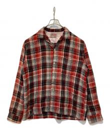 paddle and saddle（ー）の古着「60sレーヨン混ウールシャツ」｜ブラウン