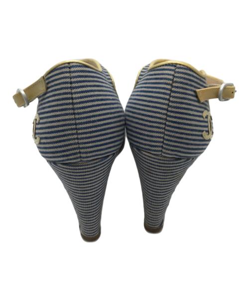 CHANEL（シャネル）CHANEL (シャネル) ヒールパンプス ブルー サイズ:23.5ｃｍの古着・服飾アイテム