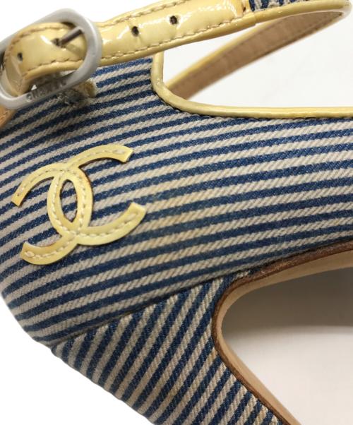 CHANEL（シャネル）CHANEL (シャネル) ヒールパンプス ブルー サイズ:23.5ｃｍの古着・服飾アイテム