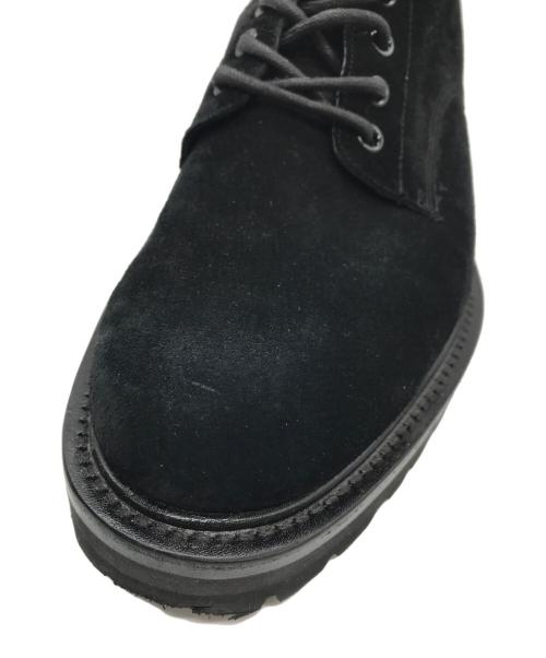 W.H（ダブルエイチ）W.H (ダブルエイチ) 撥水スエード コンバットブーツ ブラック サイズ:S8の古着・服飾アイテム