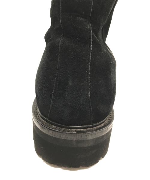 W.H（ダブルエイチ）W.H (ダブルエイチ) 撥水スエード コンバットブーツ ブラック サイズ:S8の古着・服飾アイテム