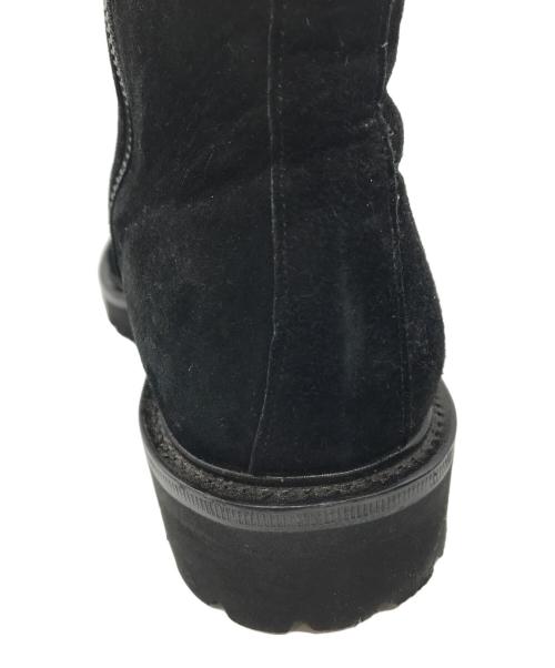 W.H（ダブルエイチ）W.H (ダブルエイチ) 撥水スエード コンバットブーツ ブラック サイズ:S8の古着・服飾アイテム