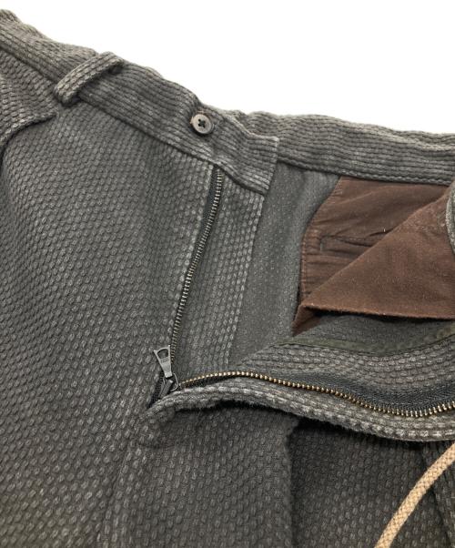 COLINA（コリーナ）COLINA (コリーナ) 刺し子2タックイージパンツ グレー サイズ:Mの古着・服飾アイテム
