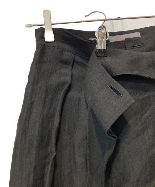 yohji yamamoto+noir（ヨウジヤマモトプリュスノアール）yohji yamamoto+Noir (ヨウジヤマモトプリュスノアール) ラップパンツ ブラック サイズ:3の古着・服飾アイテム