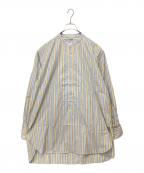 45Rフォーティファイブ・アール）の古着「ダンプマルチストライプの908ビッグーグーシャツ」｜ブルー×イエロー