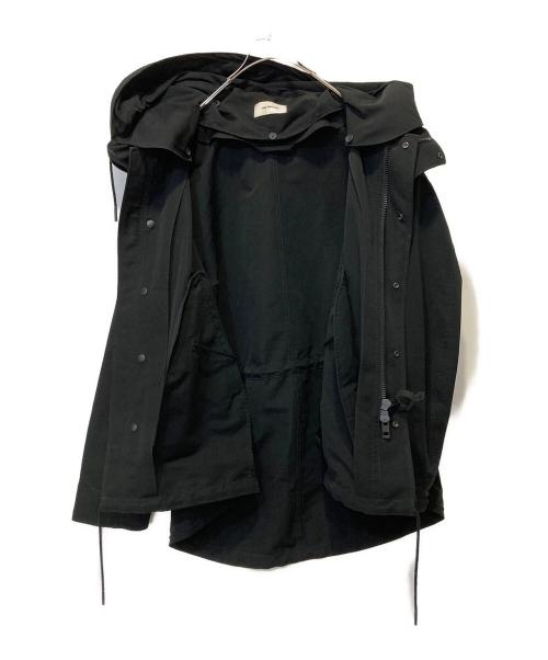 THE RERACS（ザ リラクス）THE RERACS (ザ リラクス) LIGHT SMOOTH BONDING THE MODS COAT ブラック サイズ:48の古着・服飾アイテム
