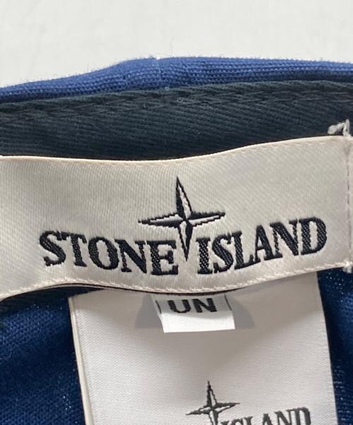 STONE ISLAND（ストーンアイランド）STONE ISLAND (ストーンアイランド) コットン6パネルロゴキャップ ネイビーの古着・服飾アイテム
