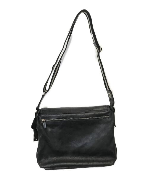 BALLY（バリー）BALLY (バリー) レザーメッセンジャーバッグ ブラックの古着・服飾アイテム