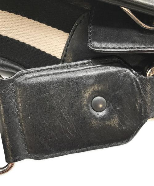 BALLY（バリー）BALLY (バリー) レザーメッセンジャーバッグ ブラックの古着・服飾アイテム