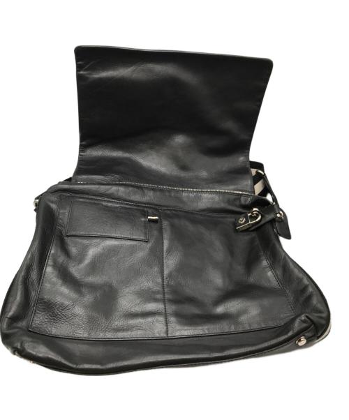 BALLY（バリー）BALLY (バリー) レザーメッセンジャーバッグ ブラックの古着・服飾アイテム