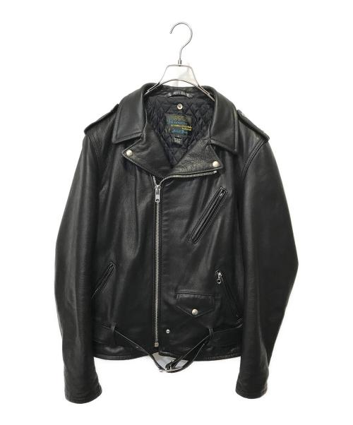 SCHOTT BROS.（ショット）SCHOTT BROS. (ショットブロス) ワンスターダブルライダースジャケット ブラック サイズ:Ｌの古着・服飾アイテム