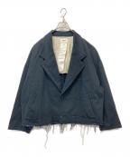 doubletダブレット）の古着「SILK CHINO CUT-OFF JACKET」｜ネイビー