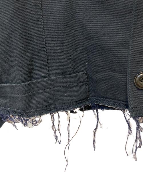 doublet（ダブレット）doublet (ダブレット) SILK CHINO CUT-OFF JACKET ネイビー サイズ:Mの古着・服飾アイテム