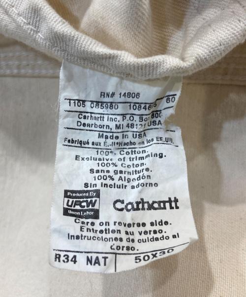 CarHartt（カーハート）CarHartt (カーハート) ダブルニーオーバーオール ベージュ サイズ:50×30の古着・服飾アイテム