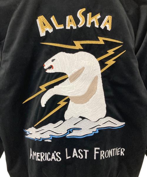 HOUSTON（ヒューストン）HOUSTON (ヒューストン) VELVETEEN SOUVENIR JACKET HOUSTON ブラック サイズ:Lの古着・服飾アイテム