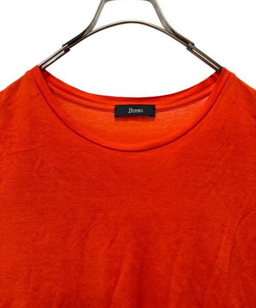 HERNO（ヘルノ）HERNO (ヘルノ) クレープジャージークルーネック オレンジ サイズ:52の古着・服飾アイテム