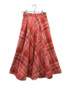 Ameriアメリ）の古着「EVELYN CHECK FLARE SKIRT」｜ピンク