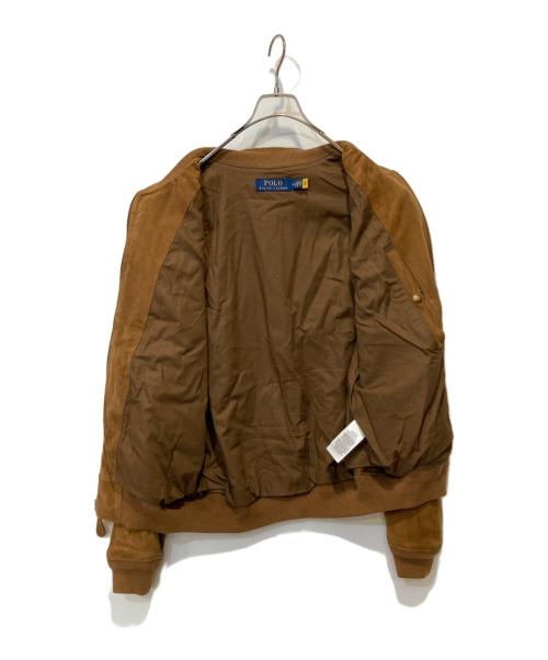 POLO RALPH LAUREN（ポロ・ラルフローレン）POLO RALPH LAUREN (ポロ・ラルフローレン) スウェードジップアップジャケット ブラウン サイズ:Mの古着・服飾アイテム