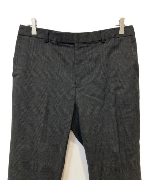 JOHN LAWRENCE SULLIVAN（ジョン ローレンス サリバン）JOHN LAWRENCE SULLIVAN (ジョン ローレンス サリバン) GLEN PLAID STRAIGHT TROUSERS グレー サイズ:48の古着・服飾アイテム