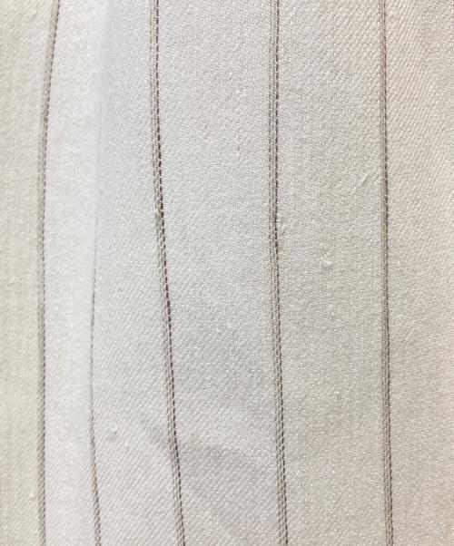 CIRCOLO 1901（チルコロ1901）Circolo 1901 (チルコロ1901) ストライプコットンリネンジャージーシングル2Bジャケット ベージュ サイズ:50の古着・服飾アイテム