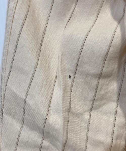 CIRCOLO 1901（チルコロ1901）Circolo 1901 (チルコロ1901) ストライプコットンリネンジャージーシングル2Bジャケット ベージュ サイズ:50の古着・服飾アイテム