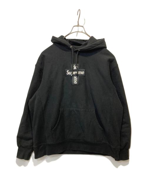 SUPREME（シュプリーム）Supreme (シュプリーム) Cross Box Logo Hooded Sweatshirt ブラック サイズ:Ｌの古着・服飾アイテム