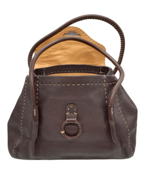 HENRY BEGUELIN（エンリーベグリン）HENRY BEGUELIN (エンリーベグリン) レザーバッグ ブラウンの古着・服飾アイテム