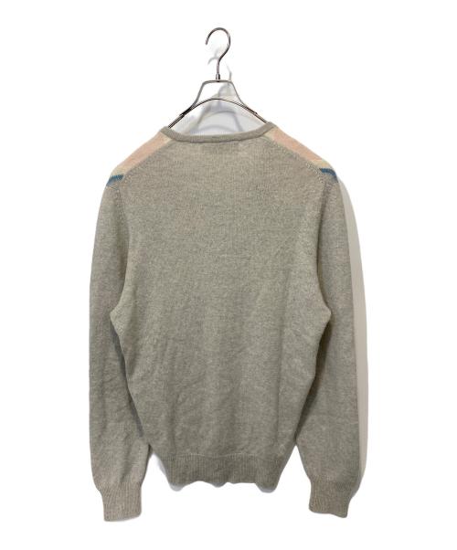 Pringle（プリングル）Pringle (プリングル) カシミヤアーガイルVネックニット グレー サイズ:42の古着・服飾アイテム