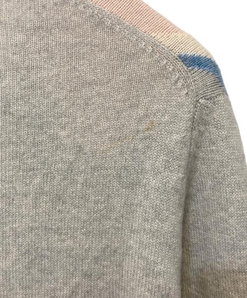 Pringle（プリングル）Pringle (プリングル) カシミヤアーガイルVネックニット グレー サイズ:42の古着・服飾アイテム