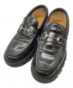 GUCCIグッチ）の古着「厚底ホースビットローファー」｜ブラック