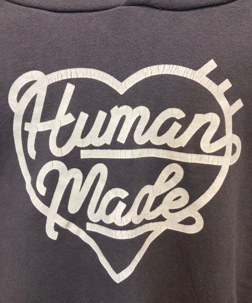 HUMAN MADE（ヒューマンメイド）HUMAN MADE (ヒューマンメイド) プリントロゴフーディー ブラウン サイズ:Mの古着・服飾アイテム