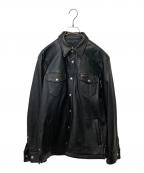 Schottショット）の古着「LAMB LEATHER SHIRT」｜ブラック
