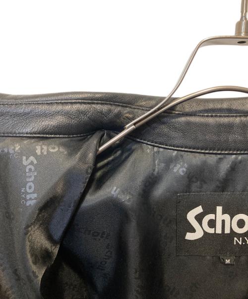 Schott（ショット）Schott (ショット) LAMB LEATHER SHIRT ブラック サイズ:Mの古着・服飾アイテム