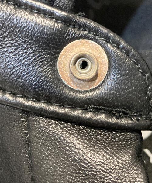 Schott（ショット）Schott (ショット) LAMB LEATHER SHIRT ブラック サイズ:Mの古着・服飾アイテム